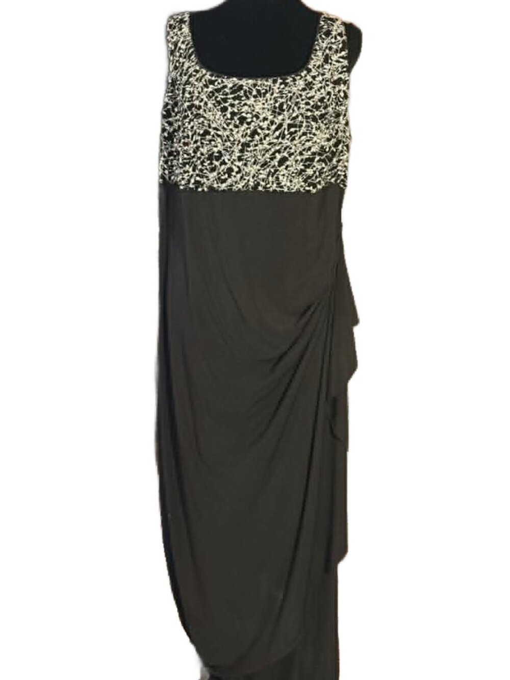 Alex Evenings Black & White Formal Gown